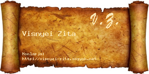 Visnyei Zita névjegykártya