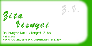 zita visnyei business card